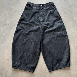 denim baggy jeans – black